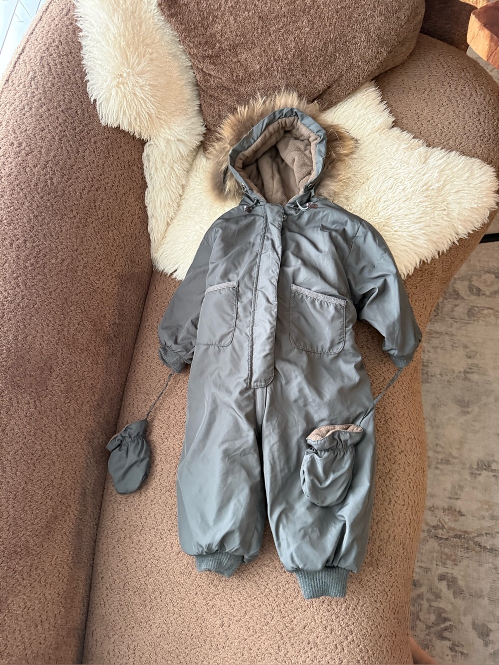 Bonpoint Grey Snowsuit